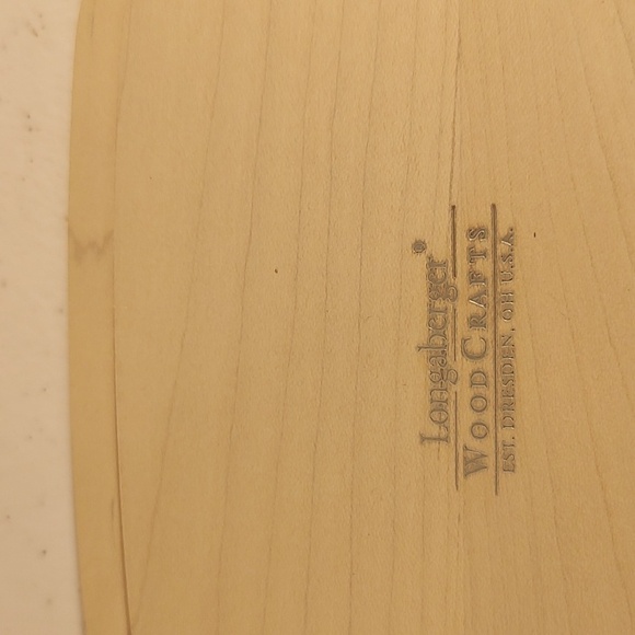 Longaberger Woodcrafts LID In Whitewash Finish Fits 2005 Horizon Of Hope Basket - Picture 7 of 7